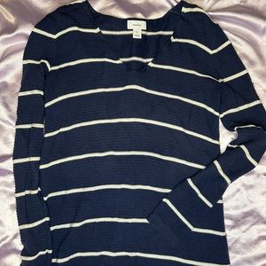 Navy striped sweater dress